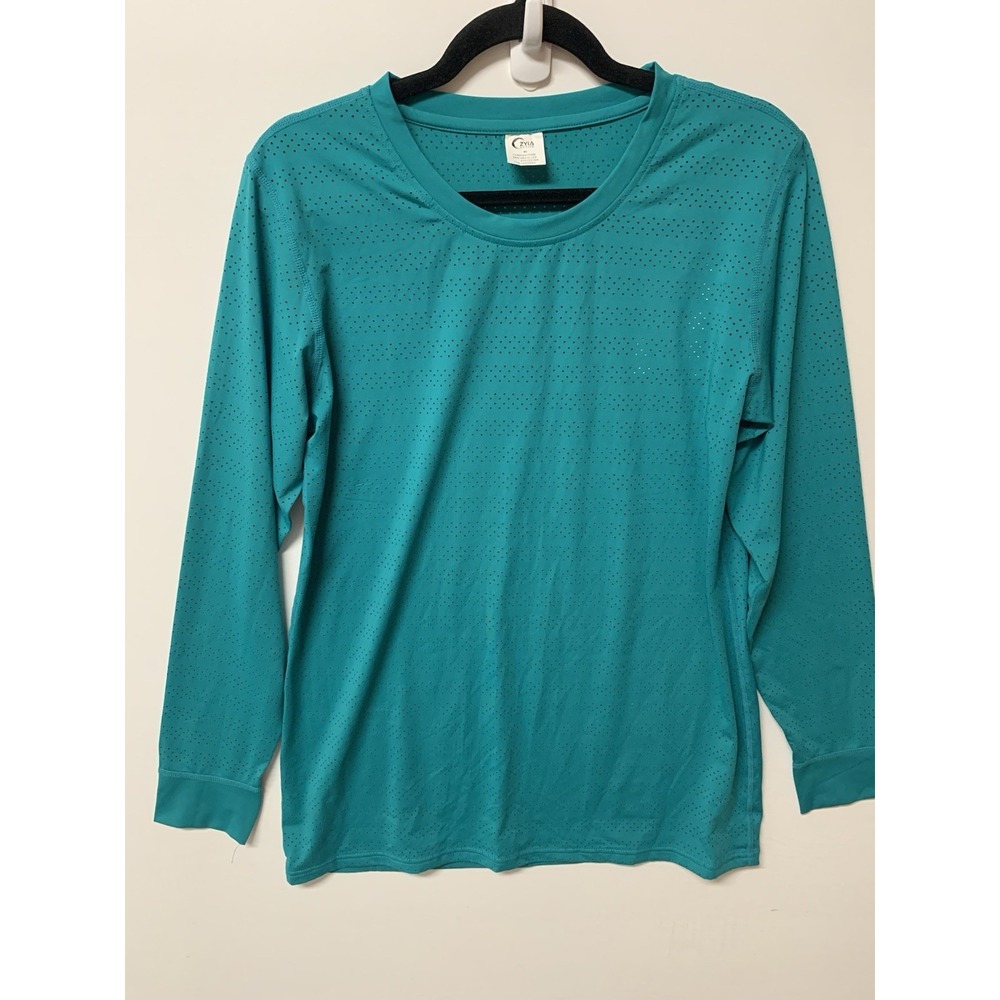 Zyia Active Teal Chill Long T-RC Perforated Long Sleeve Athletic Top XL 1136XL